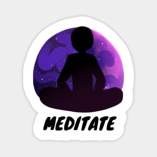 Meditate and Explore the Cosmos Magnet