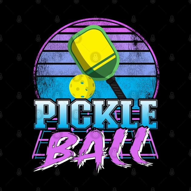 Retrowave Vaporwave Pickleball Paddle Vintage Pickle Ball by Kuehni