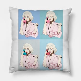 Marilyn Monroe phone pop art Pillow