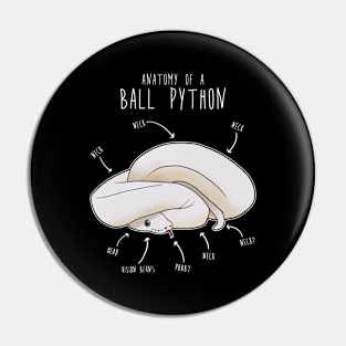 Leucistic Ball Python Anatomy Pin
