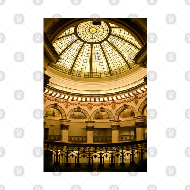 Stained glass dome in the Cleveland Trust Company Building by irishmurr