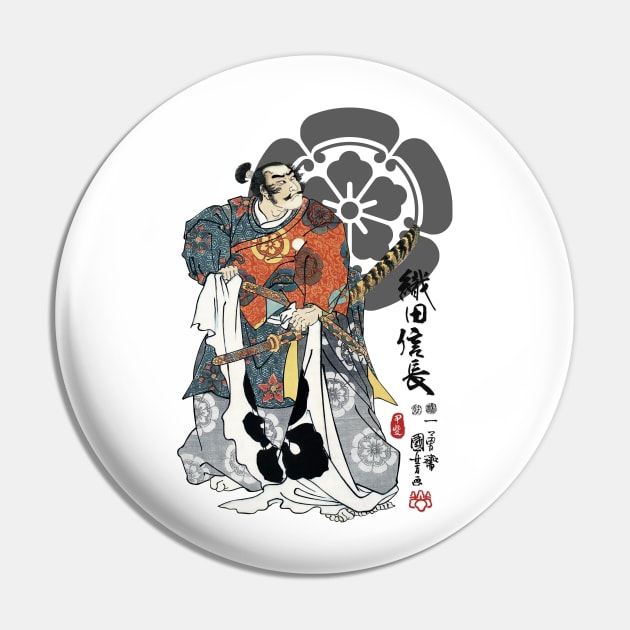 Oda Nobunaga Ukiyo-e Pin by Takeda_Art