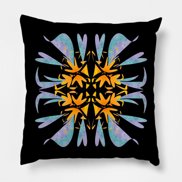 Abstract floral Pillow by maryglu