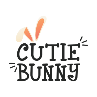 Simple Cutie Bunny Easter Typography T-Shirt