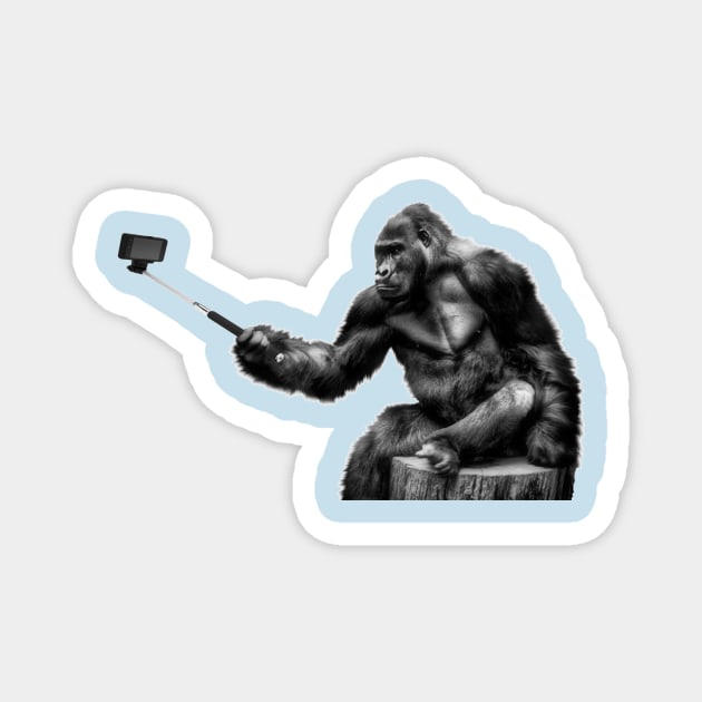 Selfie Ape Magnet by gruntcooker