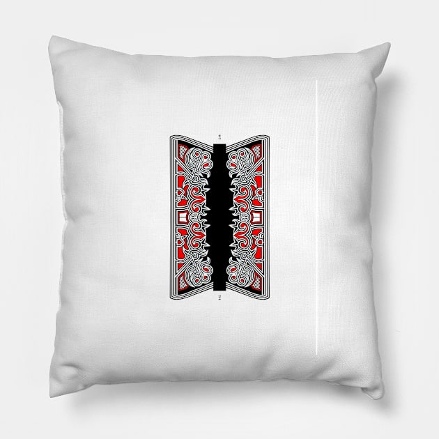 tribal batak motif 1 Pillow by Hahanayas