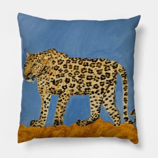 Leopard On Prowl Pillow