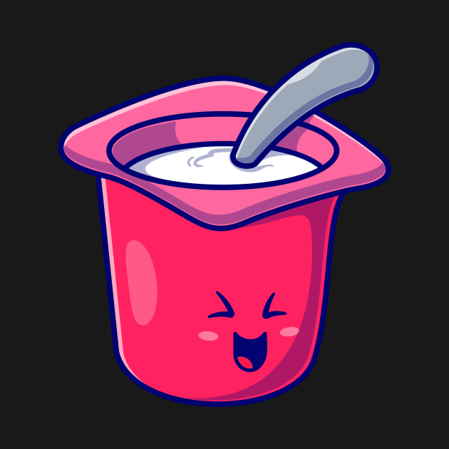 Cute Yoghurt Cup Cartoon by Catalyst Labs