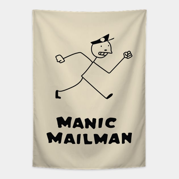 Manic Mailman Tapestry by saintpetty