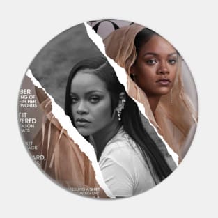 RIHANNA COLLAGE ART Pin