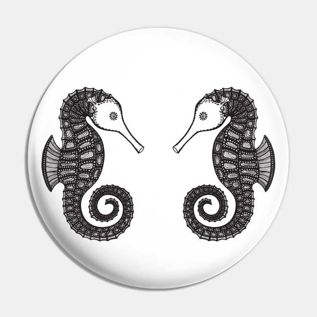 Seahorses in Love - cool and cute animal design - light colors Pin by Green Paladin