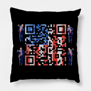 Funny Qr He's Back President Trump Code Pillow