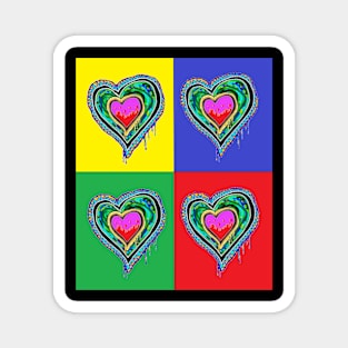 pop Art patterned Heart Magnet