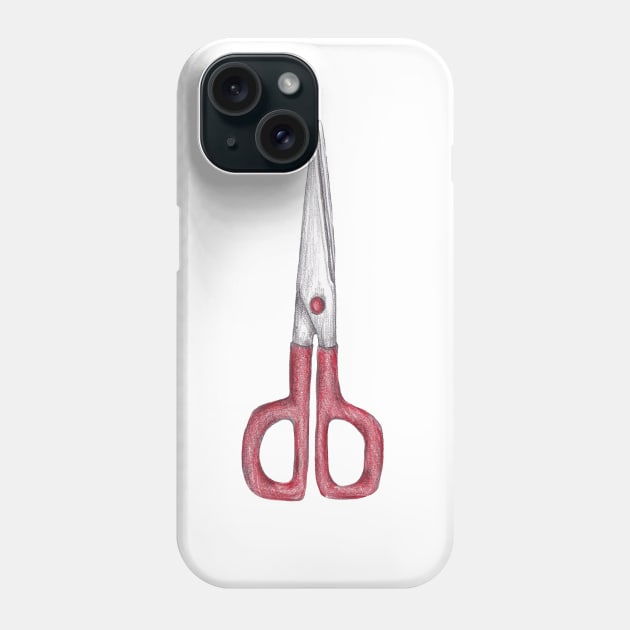 scissors Phone Case by lisenok