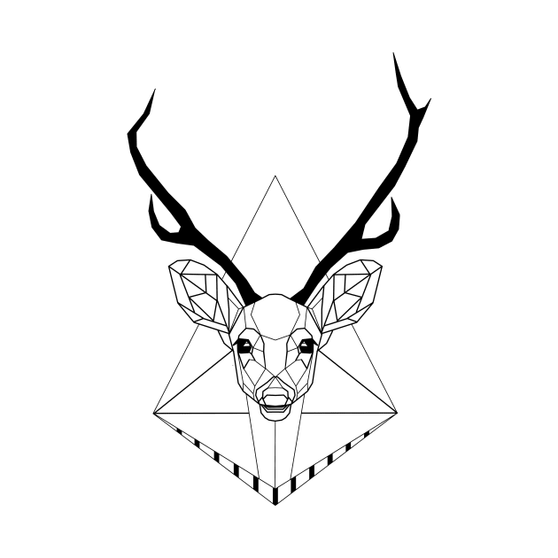 ABSTRACT GEOMETRIC DEER by GloriaSanchez