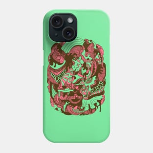 Pink Mint Abstract Wave of Thoughts No 2 Phone Case