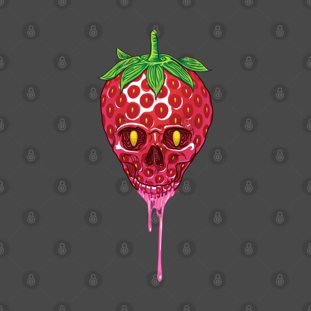 Strawberry Skull by Fire Forge GraFX
