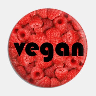 Raspberry vegan circle Pin