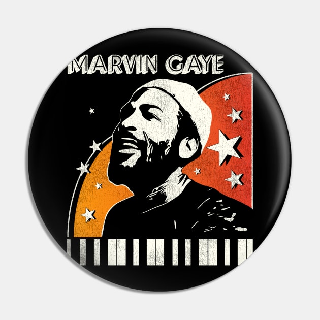 Marvin Gaye 70s Style Retro Pin by darklordpug