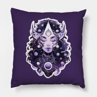 Pastel Goth Moon Child Pillow