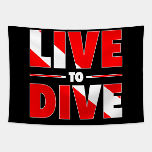 Life to Dive Sea Diver Flag Gift Tapestry