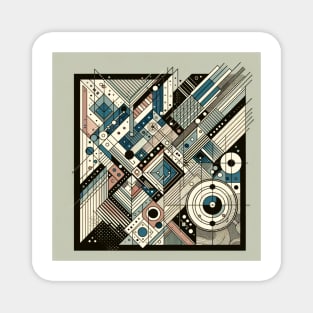 Geometric Intrigue: Modern Abstract Fusion Magnet