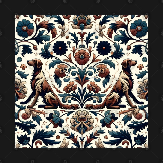 Irish Setter inspired by William Morris by Drew-Drew