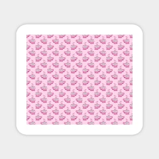 Pink Teacup Pattern Magnet
