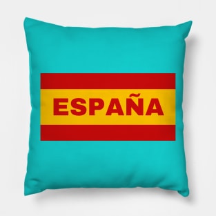 España in Spanish Flag Colors Pillow