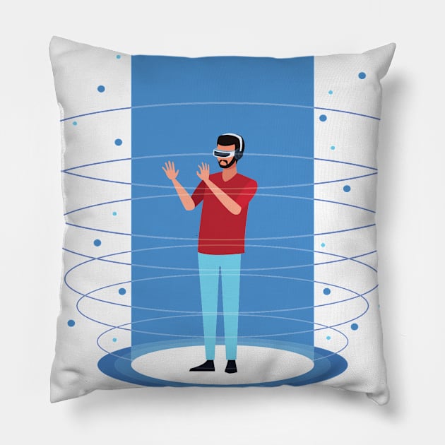 metaverse tshirt, mugs, stickers,wall art, mask,cases,MERCHES Pillow by TWENTY5S