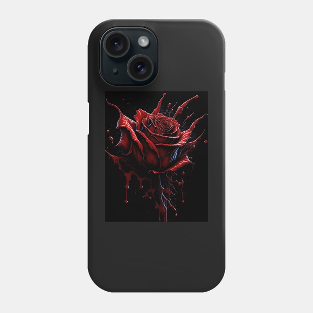 Splash Art of Beautiful Red Rose Phone Case by allovervintage