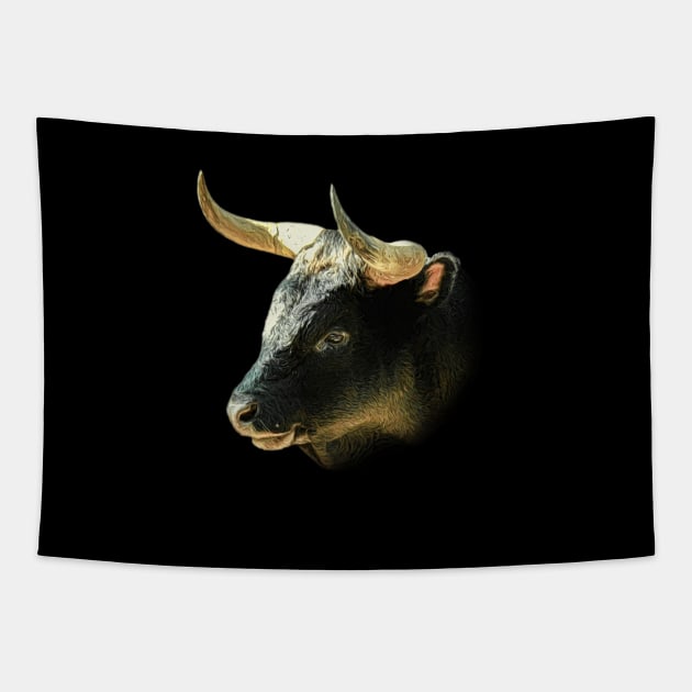 Bull head Tapestry by Guardi