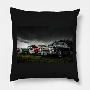 Vintage British Classic Cars Pillow