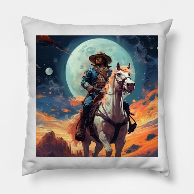 Space Cowboy 3 Pillow by AstroRisq