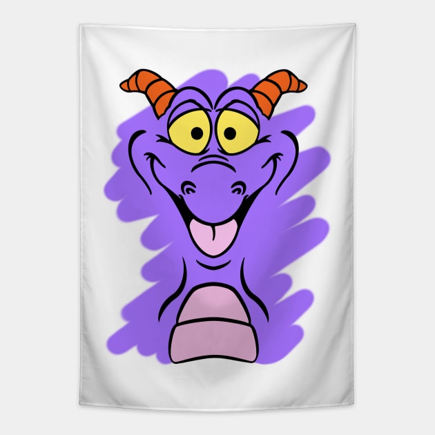 Happy little purple dragon of imagination Cosplay face paint Tapestry by EnglishGent