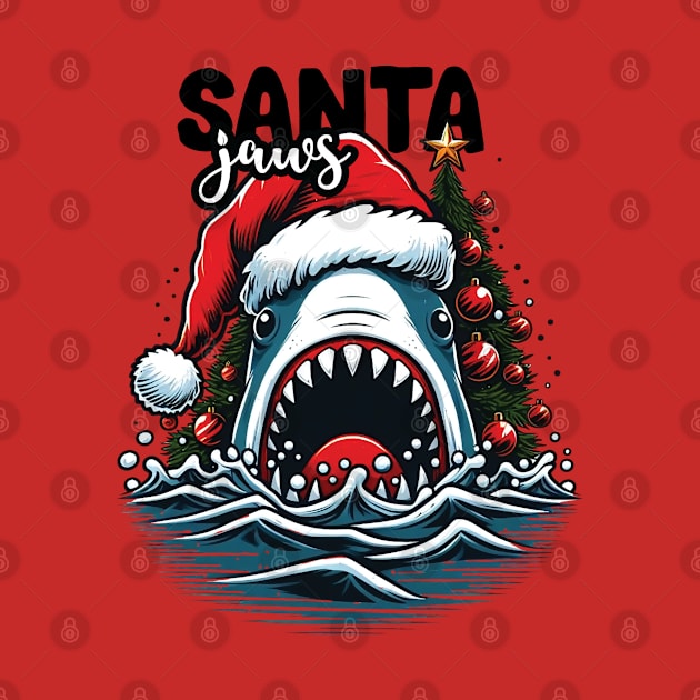 Santa Jaws- Christmas Shark by Trendsdk