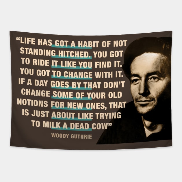 Woody Guthrie Tapestry by PLAYDIGITAL2020