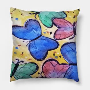 Butterfly watercolor gradient design Pillow