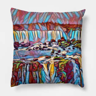 Waterfall of Many Colours Pillow