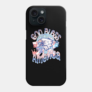 God bless America - eagle tshirt Phone Case