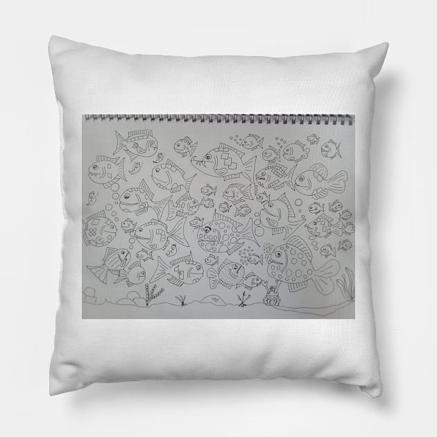 Fish Fry 2 Pillow by Fred Wilkes 