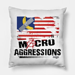 Macroaggressions Logo Square Pillow