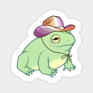 Lesbian Pride Cowboy Frog Magnet