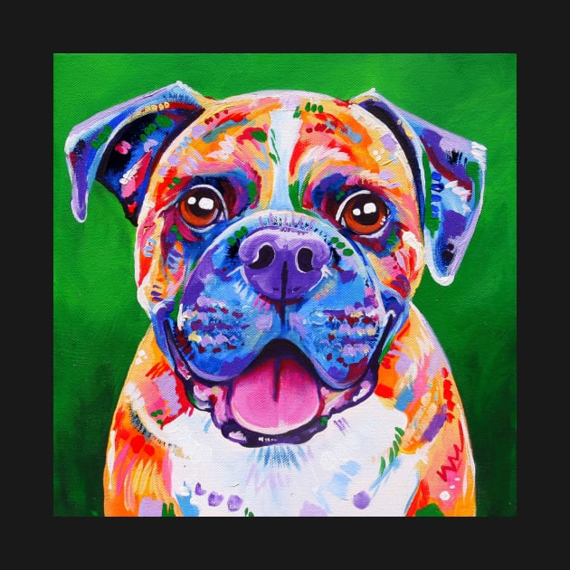 Boxer dog painting by EveiArt