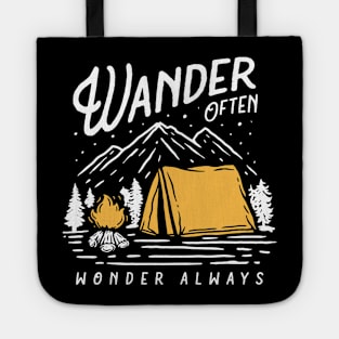 Mountain camping (Wander often, wander always) Tote