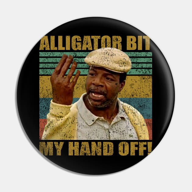 Alligator Bit My Hand Off Pin by danterjad