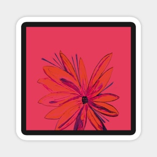 Original Artwork Acrylic Flower Painting Magnet