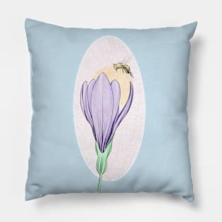 Flower with Bee Pillow