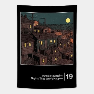 Nights That Won't Happen - Minimal Style Illustration Artwork Tapestry