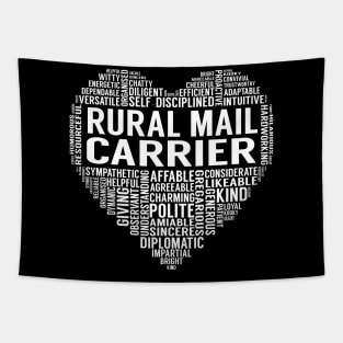 Rural Mail Carrier Heart Tapestry